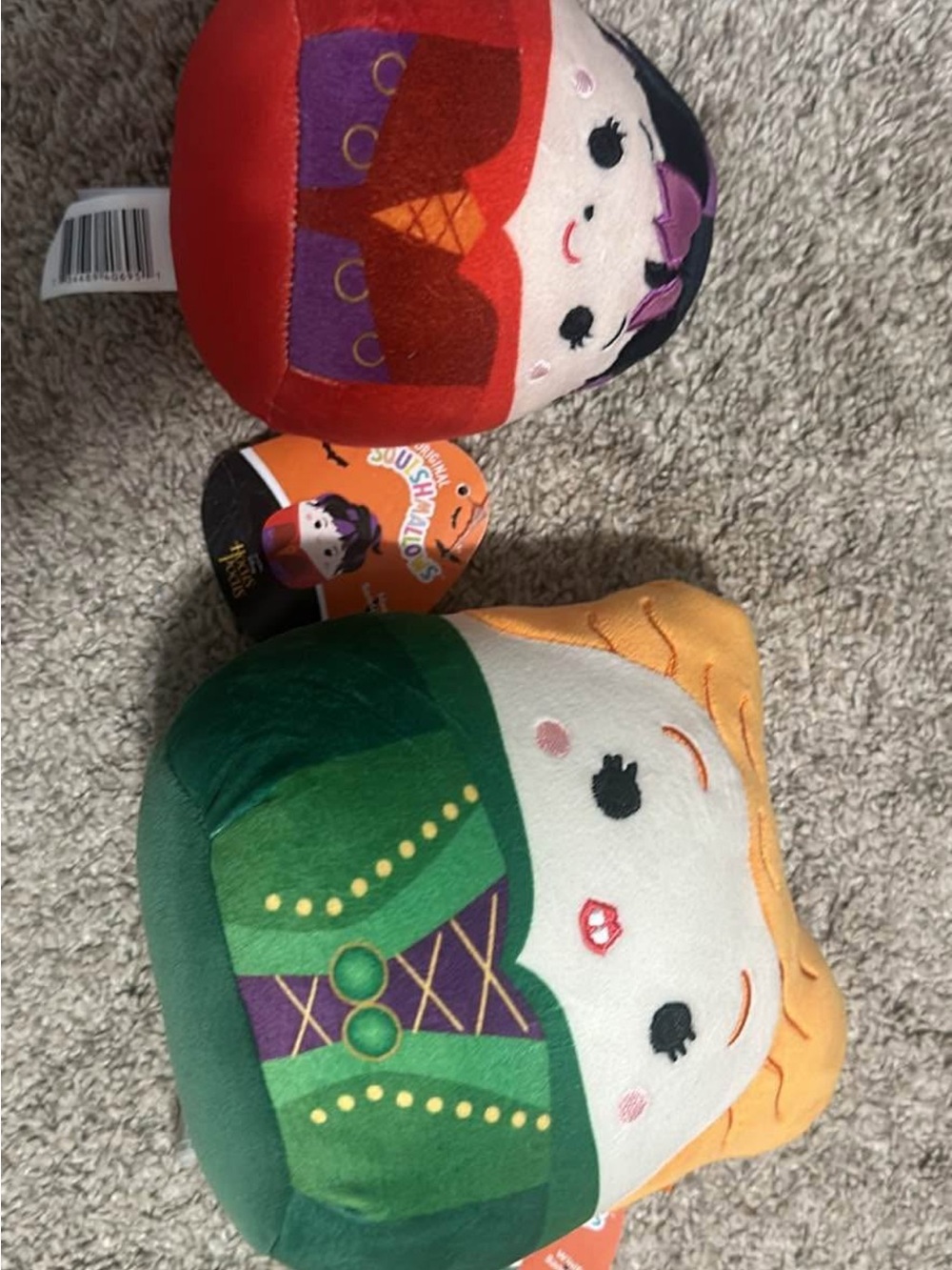 Squishmallows Green and Orange hocus pocus  Duo Plush Set
